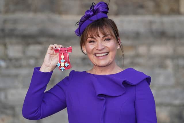 Lorraine Kelly after being made a CBE