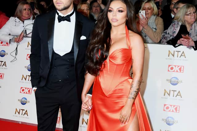 Jesy Nelson and Chris Hughes attend the National Television Awards 2020 at The O2 Arena - January, 2020 in London, England. (Photo by Gareth Cattermole/Getty Images)