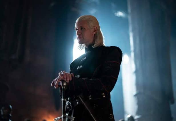 <p>The Iron Throne will be making its final stop at Carlton Hill in Edinburgh on August 24 and will be there until August 25. Pictured is Matt Smith in House of the Dragon (Photo credit: HBO) </p>