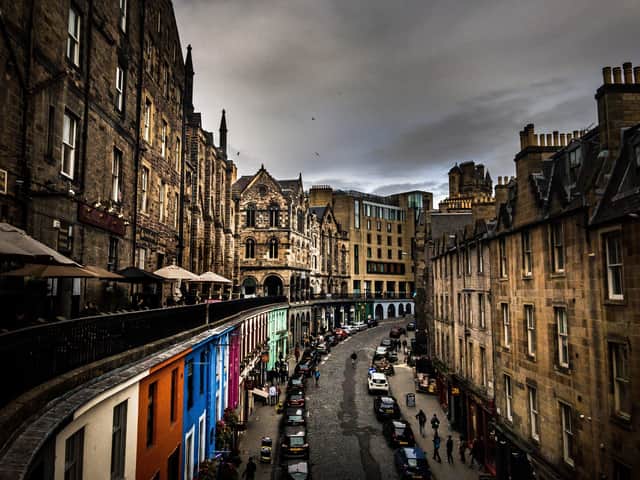 Streetscape of Victoria Street, Edinburgh. Picture by  Jamie Fraser
