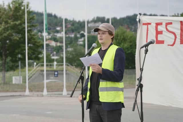 Protest leader Erlend Mørch said many owners loved their cars but were frustrated by ‘endless repairs andunresponsive support centres’ (Photo: Spark AS/teslahungerstrike/SWNS)