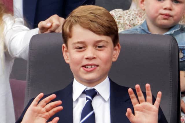 Prince George is third in line to the throne, behind his father, Prince William