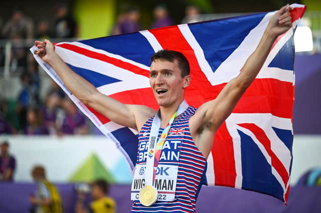 <p>Jake Wightman was crowned 1,500m world champion this year</p>