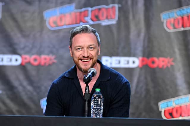James McAvoy speaks on stage during HBO Max's HIS DARK MATERIALS interview at New York Comic Con 2022 on October 06, 2022 in New York City. (Photo by Bryan Bedder/Getty Images for ReedPop)