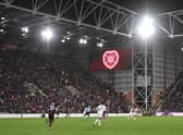 A general view of Tynecastle Park during the Europa Conference League group A match between Hearts and Fiorentina last October.