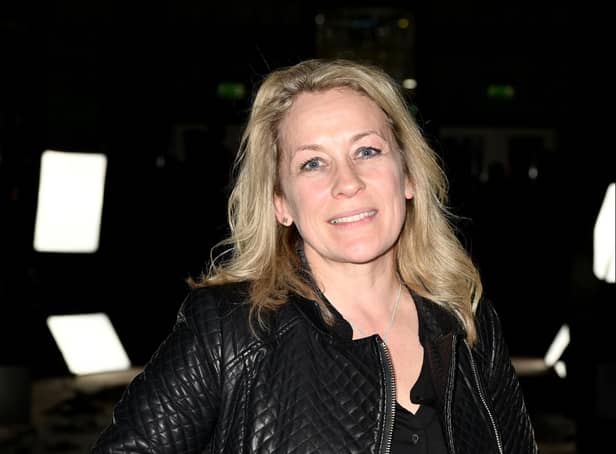 <p>Sarah Beeny has returned to the hospital to receive breast cancer treatment.</p>