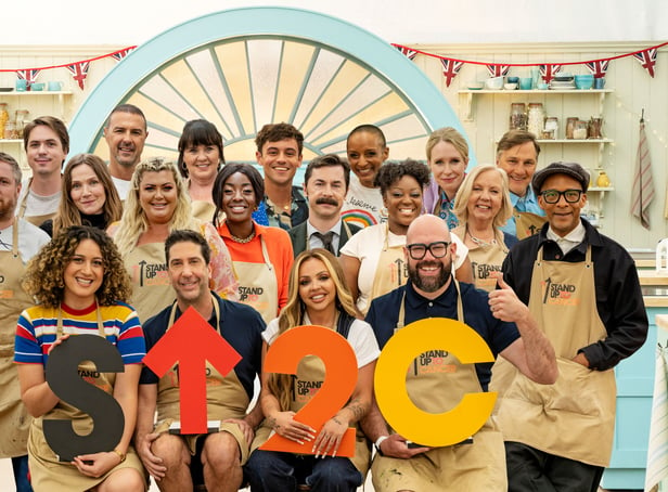 <p>Pictured is the Celebrity GBBO line-up for 2023. Back Row - Ellie Taylor, Joe Thomas, Paddy McGuinness, Coleen Nolan, Tom Daley, Adele Roberts. Lucy Beaumont, David Morrissey. Middle Row - Tim Key, Jessica Hynes, Gemma Collins, AJ Odudu, Mike Wozniak, Judi Love, Deborah Meaden, Jay Blades. Front Row - Rose Matafeo, David Schwimmer, Jesy Nelson, Tom Davis. Pic: Channel 4</p>