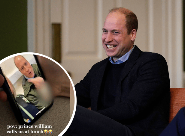 Prince William shocked the teens during their school lunch break