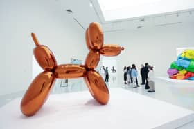 A woman accidentally destroyed a Jeff Koons glass sculpture believing it to be a balloon dog.