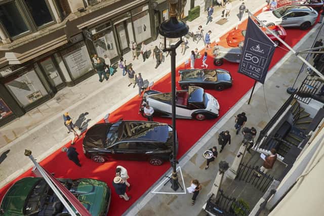 An impressive line-up at the Savile Row Concours experience (photo: Matthew Howell)