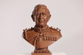 A bust of King Charles III made entirely from Celebrations chocolates is unveiled ahead of the Coronation. The sculpture, commissioned by the chocolate brand, took four weeks to create and weighs over 23kg – the equivalent of 2,875 individual Celebrations chocolates.