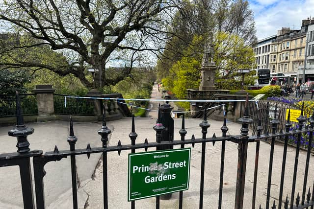 Princes Street Gardens in Edinburgh is currently closed after a serious sexual assault 