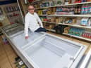 Ruhail Shahazad who owns Tremorfa Superstore in Cardiff has had to turn off 10 of his fridge and freezers in his shop, along with some of the lights, after his energy bills soared from £800 a month to £4,700. 