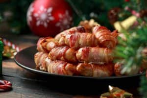 Pigs in blankets managed third most popular item on the Christmas dinner plate after roast potatoes and turkeyPhoto: Shutterstock