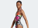Adidas model sports women's swimwear
