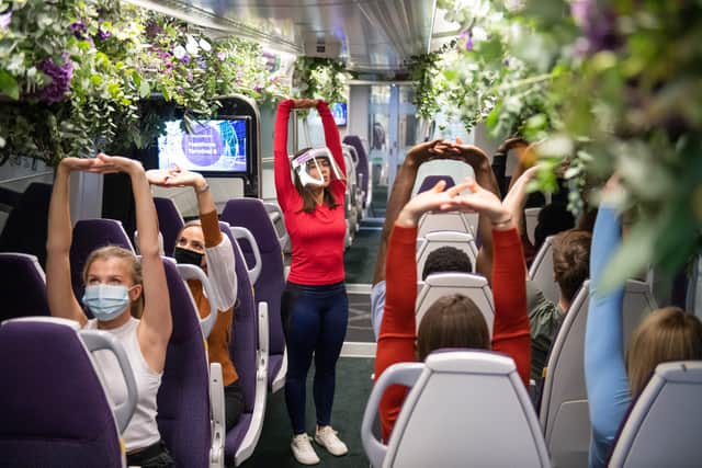 Heathrow Express made travelling a lot more tranquil for its passengers today – by hosting live yoga classes during journeys.
