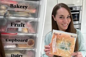 Kate Hall, 37, has been batch cooking and freezing for over 14 years, but only began freezing ingredients individually recently in what she deemed a “lightbulb moment”. 