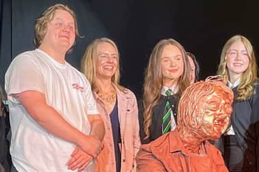 Lewis Capaldi received a statue from his former school