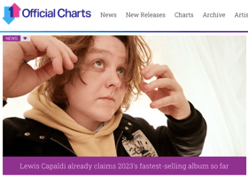 Lewis Capaldi claims fasting selling album of the year so far