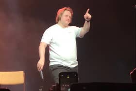 Lewis Capaldi arrives on stage at the Marble Factory for an intimate show to promote his new album