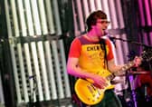 Graham Coxon with Blur at Glastonbury in  2009.  (Photo by Jim Dyson/Getty Images)