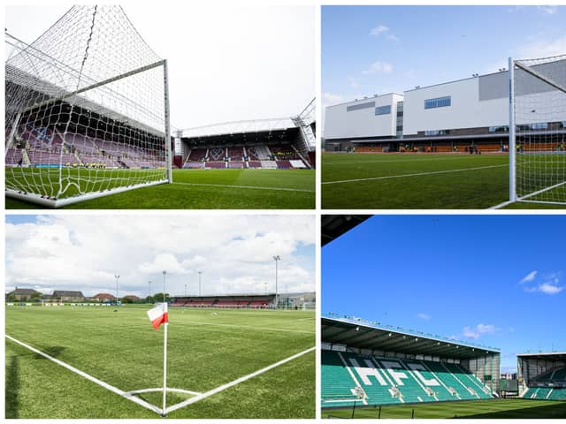 The four Edinburgh based football stadiums. (SNS)