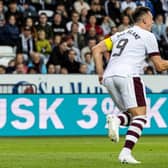 Shankland celebrates scoring against Rosenborg in European Conference Qualifiers