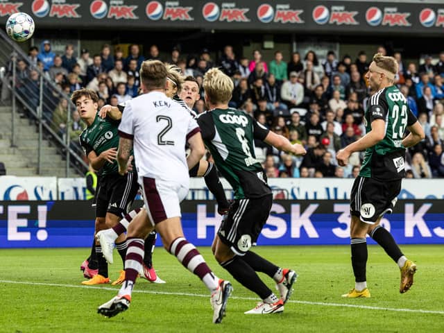 Hearts in action against Rosenborg in Norway last week