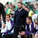 Lee Johnson was sacked by Hibs last month after their 3-2 home defeat at the hands of Livingston (Pic: SNS) 