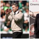 Former Hibs manager Lee Johnson (Left) and actor Ricky Gervais (right) who played the character David Brent (Pics: Getty)