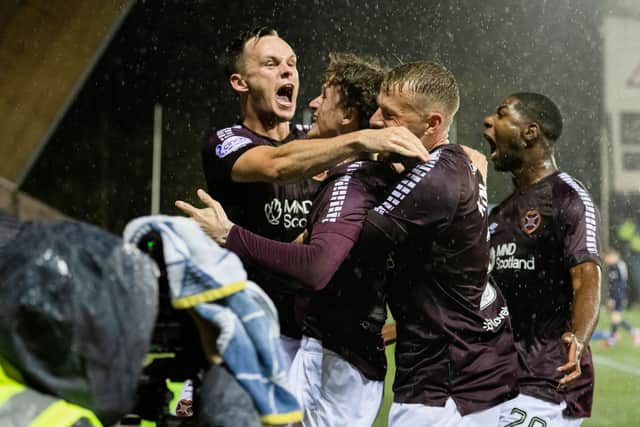 Hearts celebrate Scottish League Cup quarter-final win