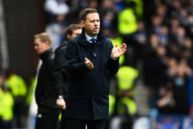 Michael Beale in his last match as Rangers manager