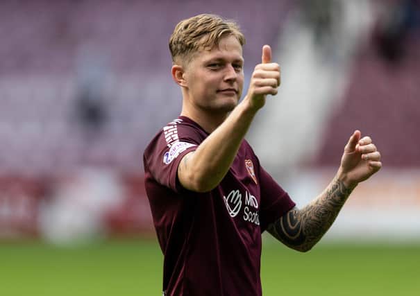 Frankie Kent is enjoying life at Hearts and the song fans have dedicated to him. Pic: SNS