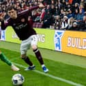 Lewis Miller in action against Hearts - and heading to Wembley 