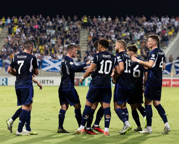 Scotland players are on the brink of qualifying for Euro 2024. Pic: SNS
