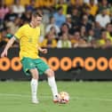 Kye Rowles in action for Australia against Ecuador