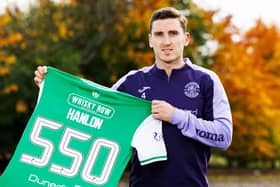 Hanlon made his 550th appearance for Hibs last weekend. 