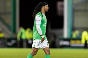 A dejected Jair Tavares following Hibs' 2-2 draw against Ross County
