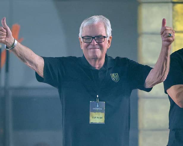 Bill Foley celebrates his Las Vegas Knights winning the Stanley Cup 