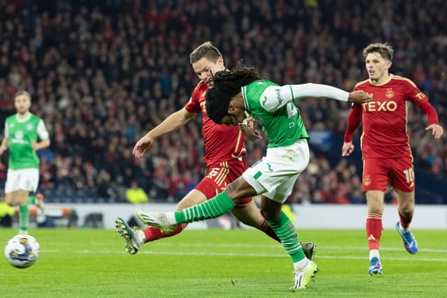 Back in from the cold - Tavares in action for Hibs, all he ever wanted.