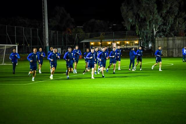 Scotland players training in Turkey before the trip to Georgia. Pic: Scottish FA