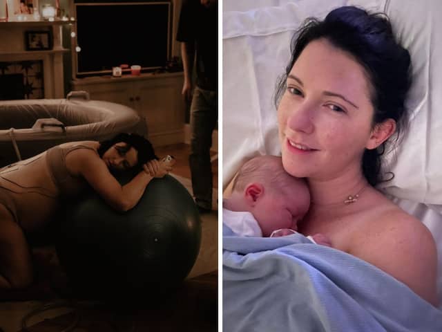 Siobhan Miller live-streamed the birth of her fourth child to 45,000 strangers – and paid for a professional photographer to capture the moment to show labour isn't "scary" or "gross".
The 37-year-old from Torbay in Devon wanted to give birth at home surrounded by her friends, children – as well as strangers watching on YouTube Picture: SWNS