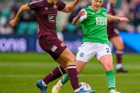 Hibs and Hearts in action at Easter Road
