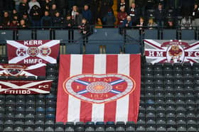 Hearts fans will again travel in their numbers to Rugby Park this weekend. Pic: SNS