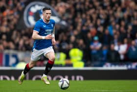 Ryan Kent in action for Rangers in April 2023