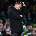 A perplexed Brendan Rodgers watches Celtic lose