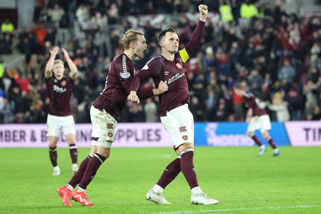 Hearts captain Lawrence Shankland scored the equaliser against Ross County. Pic: SNS
