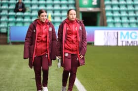 Jessica Husband (left) alongside Erin Husband (right) have both risen quickly through the ranks at Hearts. Credit: Hearts Women