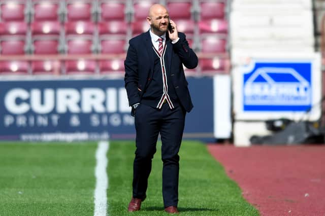 Hearts sporting director Joe Savage is working to bring in a new right-back this month. Pic: SNS