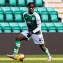 Kanayo Megwa in action for Hibs in 2022 friendly